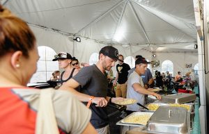 image of people eating in the VIP area