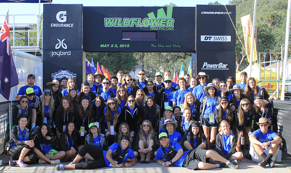 Cal Poly Committee Photo at the Wildflower Experience Finish Line in 2018