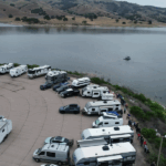 aerial picture of Lakeside camping