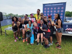 Participants from the USA Triathlon Inclusion Experience pilot program at the USA Triathlon Multisport Championships in Omaha