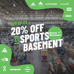 Twenty percent off at Sports Basement