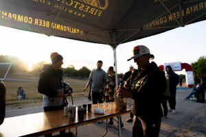 Serving Central Coast wine to guests at the Wildflower Experience